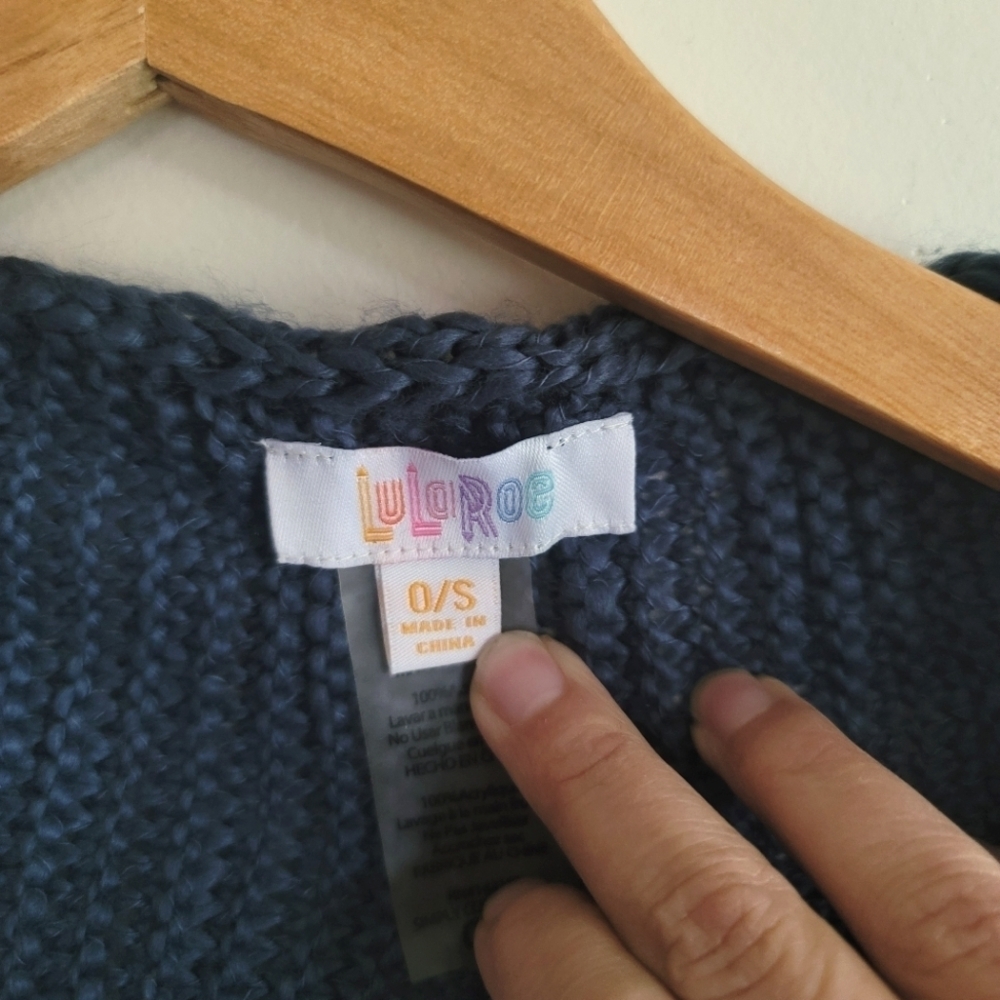 Lularoe, Mimi Shawl, Blue and Marigold,‎ One Size - Picture 7 of 8